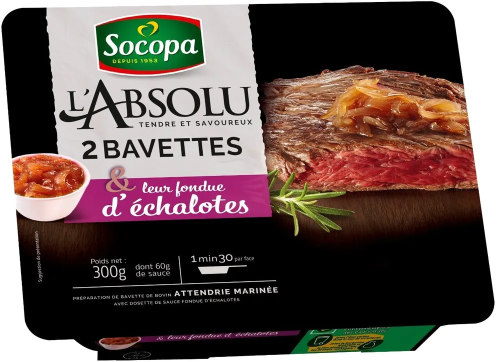 L'absolu tendre 2 bavettes & leur fondue d'échalotes