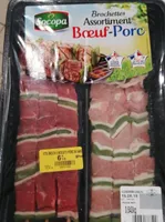 Brochette assortiment bœuf porc