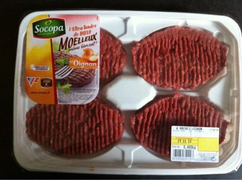 Steaks hachés L'Ultra Tendre de bœuf moelleux à l'oignon ...
