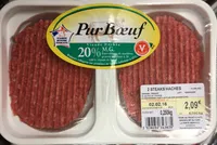 2 steaks hachés pur boeuf