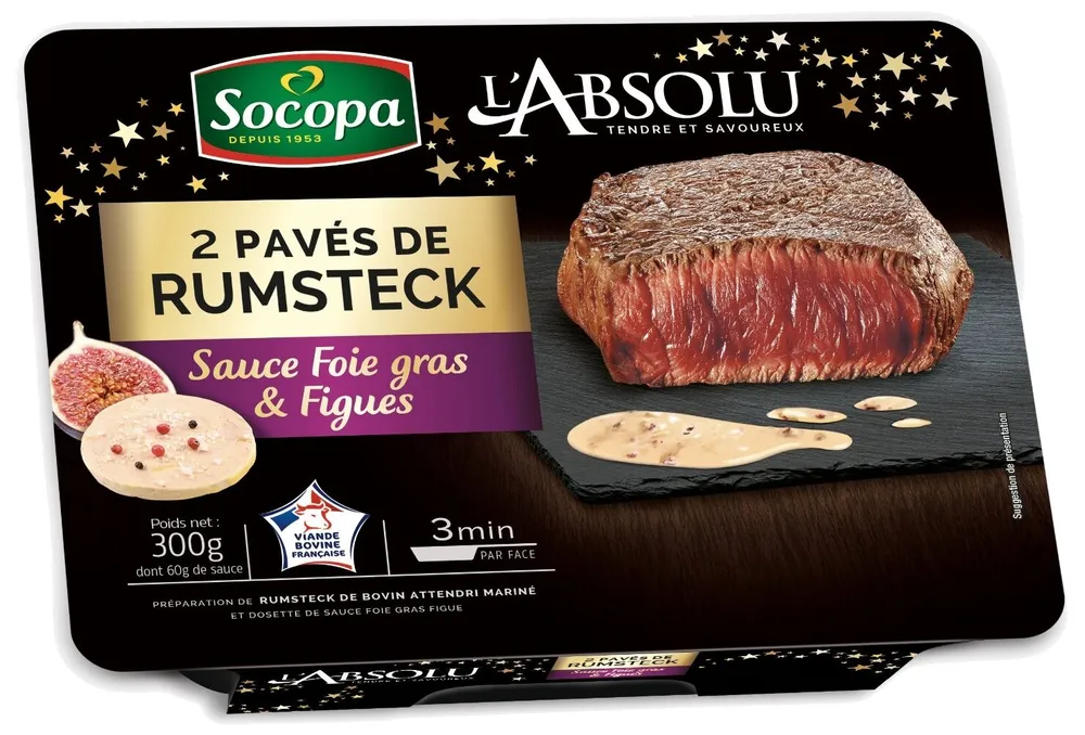 Pavé rumsteck sauce foie gras et figue