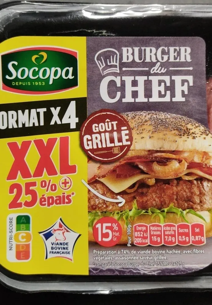 Burger du chef xxl goût grillé