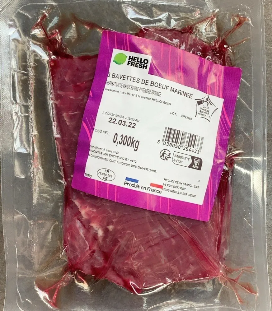 Bavette de boeuf marinée