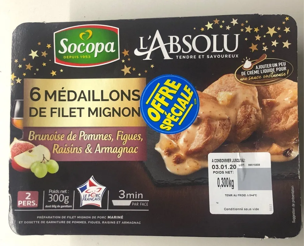 6 médaillons de filet mignon
