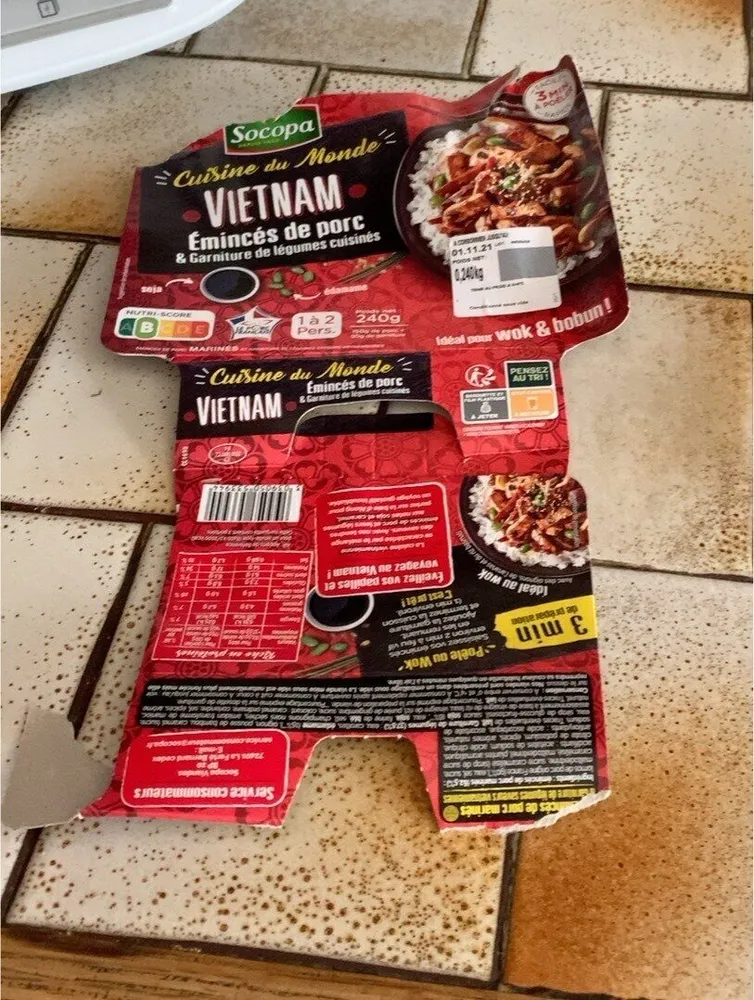 Vietnam Emincés de porc
