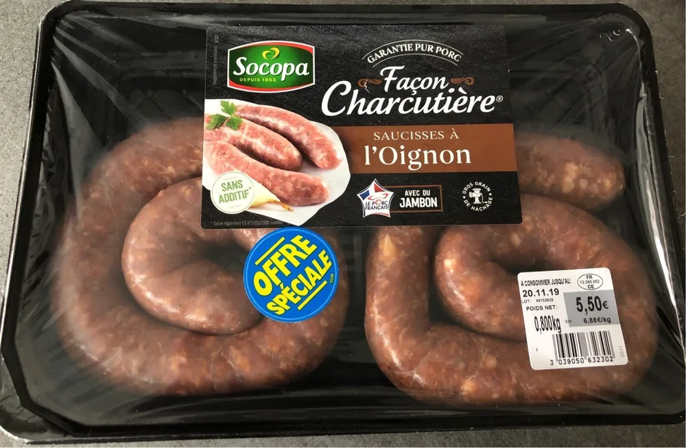 Saucisses à l'oignon - Façon charcutière
