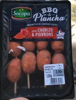 Bbq plancha chorizo poivrons