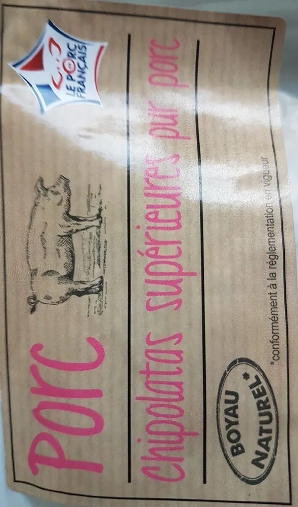 Chipolata supérieur pur porc