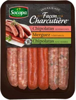 ASSORTIMENT de SAUCISSES (Chipos,Chipos Herbes et Merguez) 55g Poids fixe