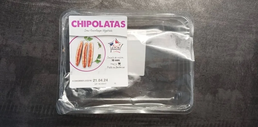 Chipolatas sous enveloppe végétale