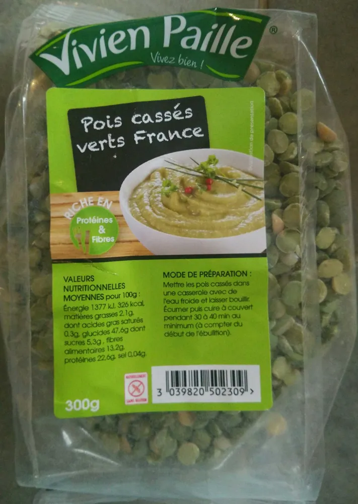 Pois cassés verts