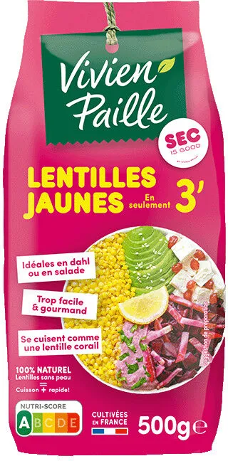 Lentilles jaunes en seulement 3'