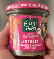 Lentilles compotee oignons carottes persil