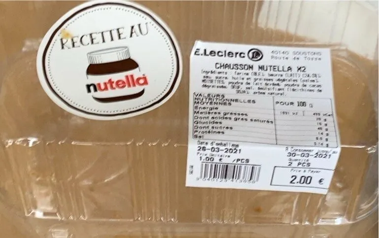 Chausson Nutella x2