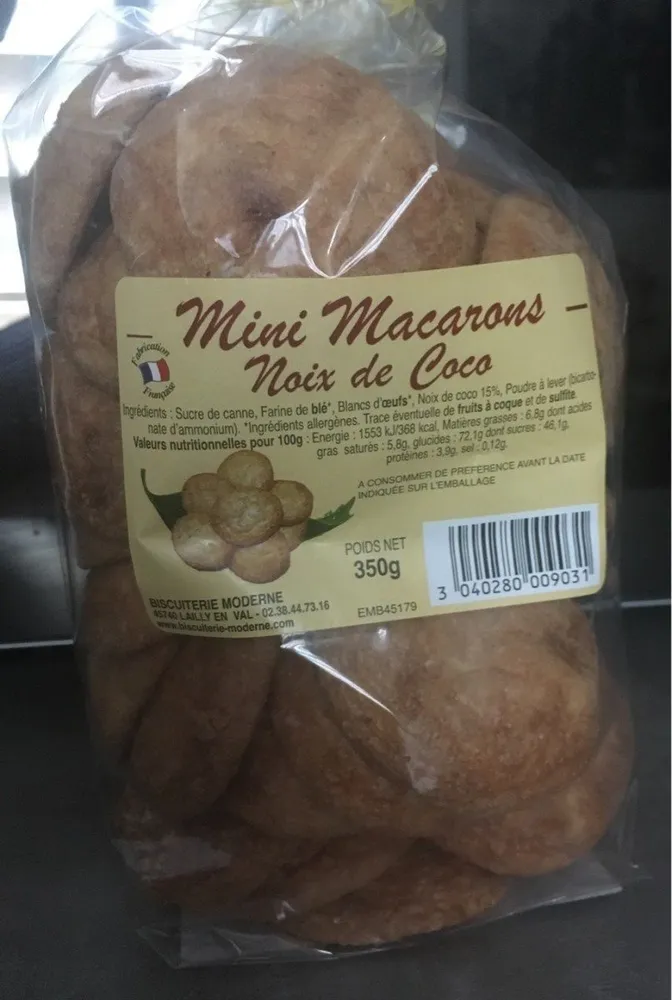 Mini macarons Noix de coco