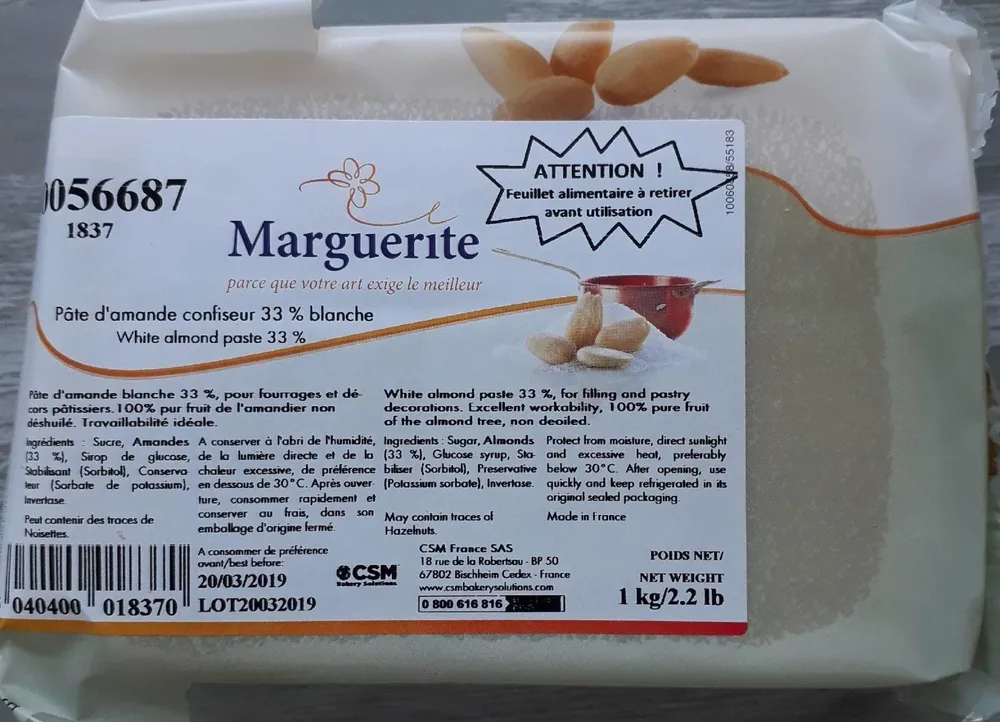 Pâte d'amande confiseur