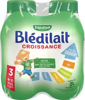 BLEDINA BLEDILAIT 4X500ML CROISSANCE LIQUIDE NATURE De 10 mois à 3 ans
