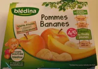 BLEDINA POTS FRUITS Pommes Bananes 4x130g Dès 4/6 Mois