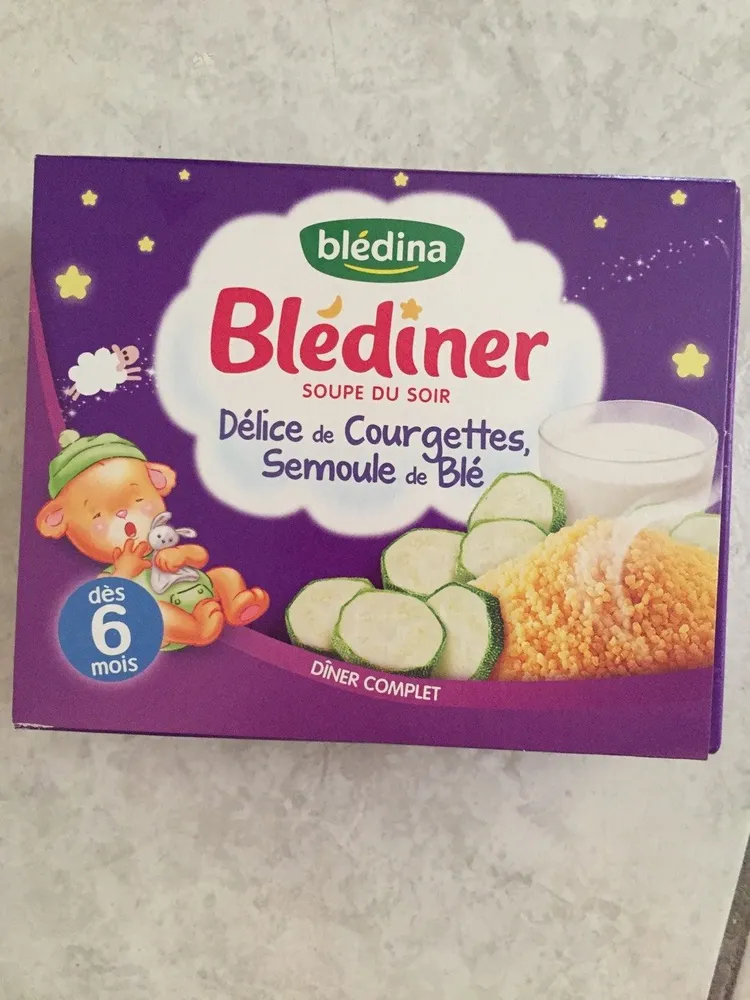 Blédiner Soupe du Soir : Délice de Courgettes, Semoule de Blé