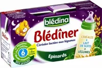 BLEDINA BLEDINER BRIQUES Epinards 2x250ml Dès 6 mois