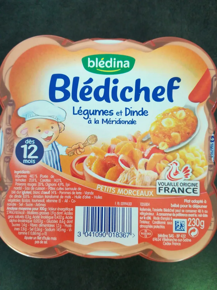 Blédichef Légumes et dinde à la méridionale