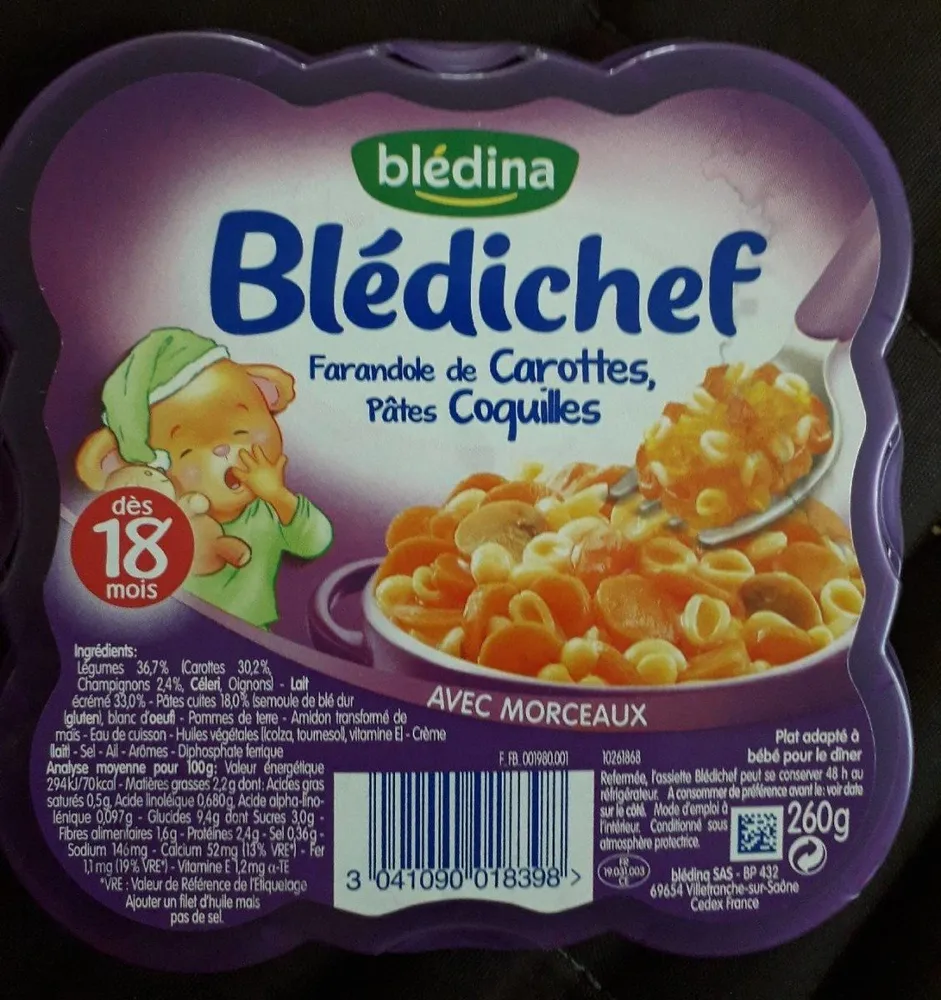 Farandole de carottes, pâtes coquilles