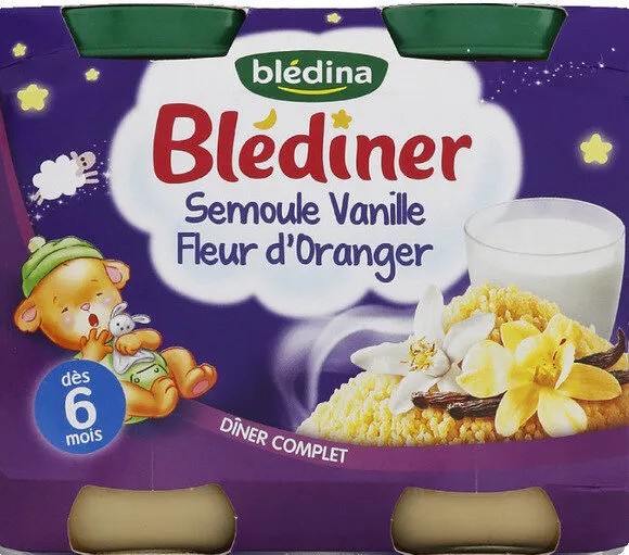 Semoule vanille et fleur d'oranger, dès 6 mois