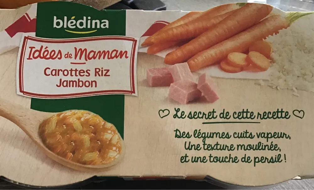 IDEES DE MAMAN BOLS Carottes Riz Jambon 2x200g Dès 8 Mois