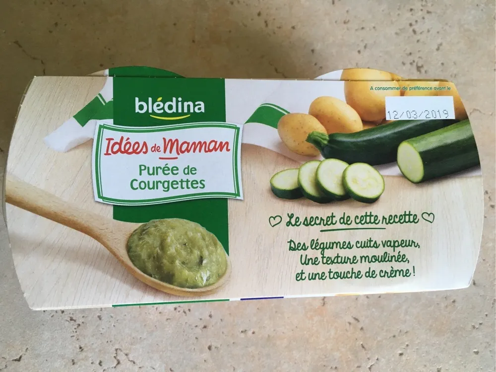 IDEES DE MAMAN BOLS 2x200g Purée de Courgettes Dès 12 mois