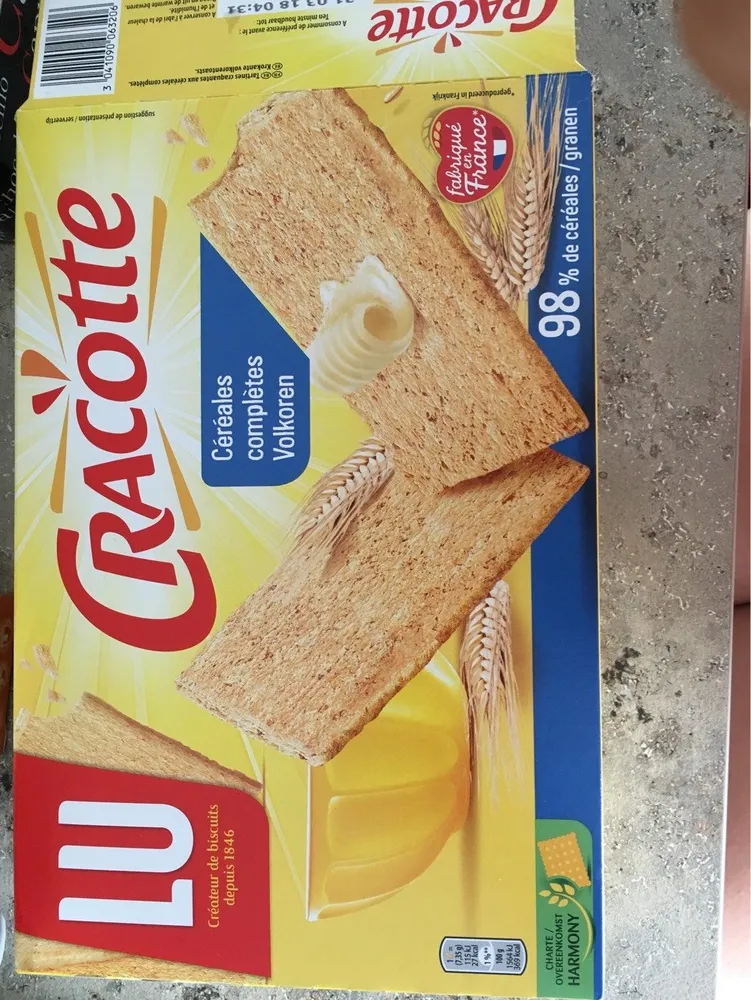 Cracotte céréales complètes