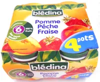 Compote pomme pêche fraise