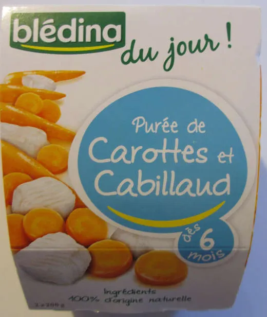 Blédina du jour - Purée de carottes et Cabillaud