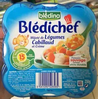 Blédichef Mijoté de Légumes Cabillaud et Crème