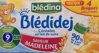 BLEDINA BLEDIDEJ Saveur Madeleine 4x250ml Dès 9 Mois