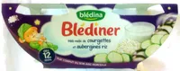 BLEDINER BOLS 2x200g Méli Mélo de Courgettes et Aubergines Riz Dès 12 mois