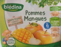 BLEDINA POTS FRUITS Pommes Mangues 4x130g Dès 6 Mois