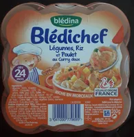 Blédichef Légumes, Riz et Poulet au Curry doux