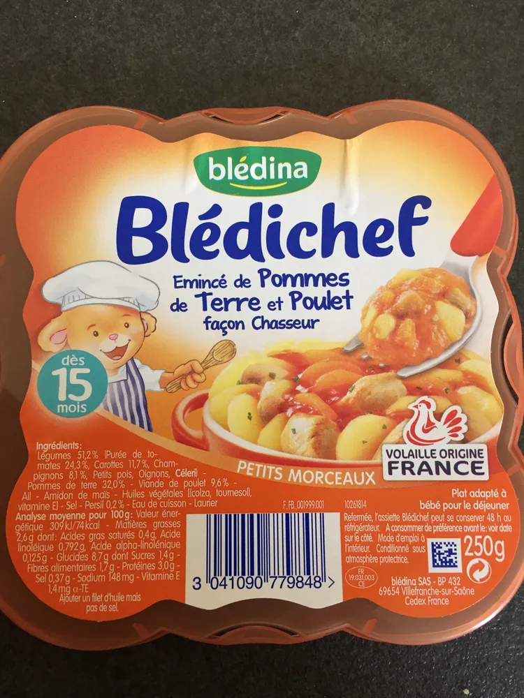 Émincé de pommes de terre et poulet