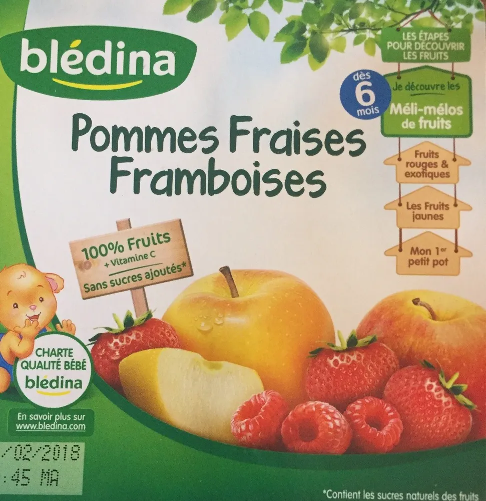 Bledina Pommes Fraises Framboises