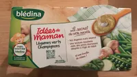IDEES DE MAMAN BOLS 2x200g Légumes verts Champignons Dès 8 mois