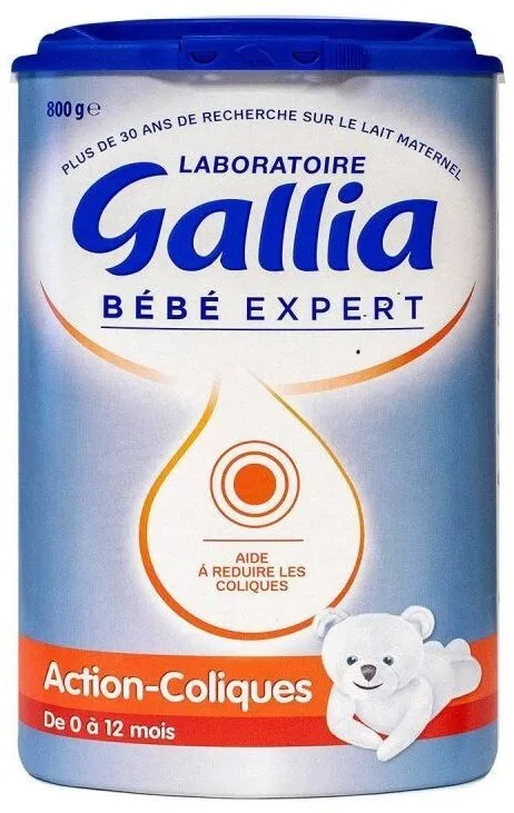 Lait Action-coliques - Aide à Réduire Les Coliques 1er Et 2e Age - Gallia - 800G