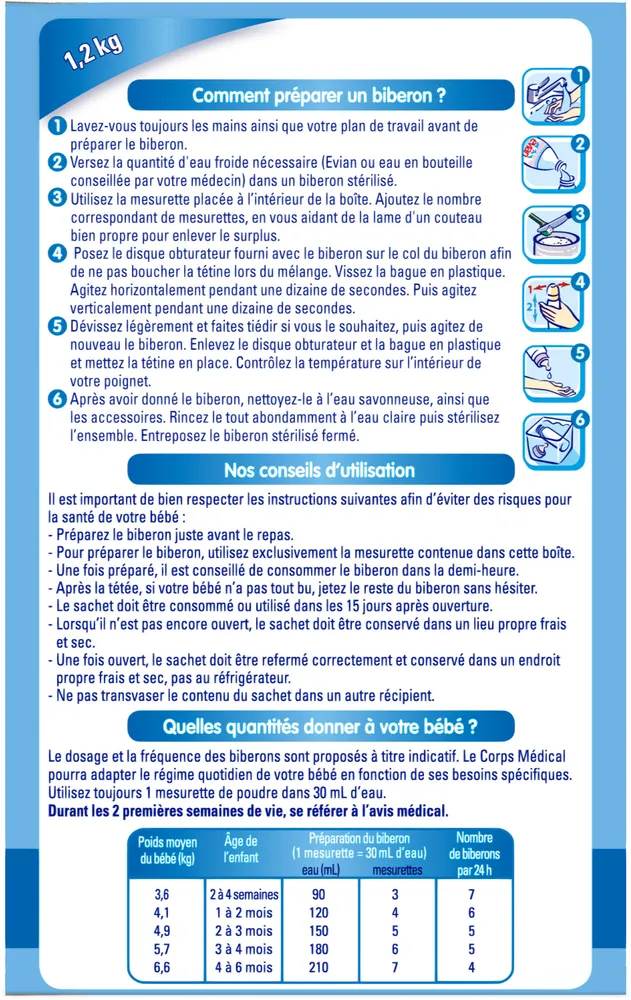 GALLIA CALISMA 1ER AGE Bag In Box 1,2KG De 0 à 6 mois