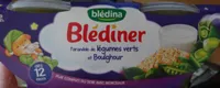BLEDINER BOLS 2x200g Farandole de Légumes verts et Boulghour Dès 12 mois