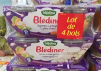 BLEDINA BLEDINER BOLS 4x200g 2 Légumes du potager pâtes étoile / 2 Méli Mélo de Courgettes et Aubergines riz Dès 12 Mois