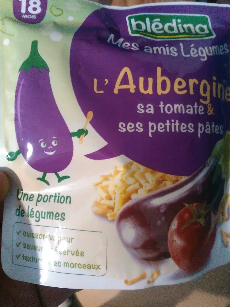 L'aubergine sa tomate et ses petites pâtes
