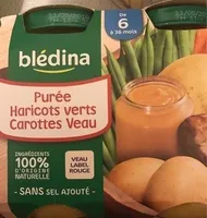 Blédina haricots verts carotte veau 2x200g dès 6 mois