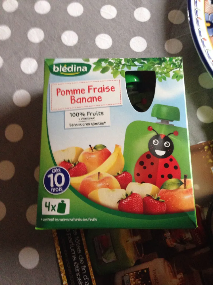 Gourde Pomme Banane Fraise 4x90g dès 10 Mois