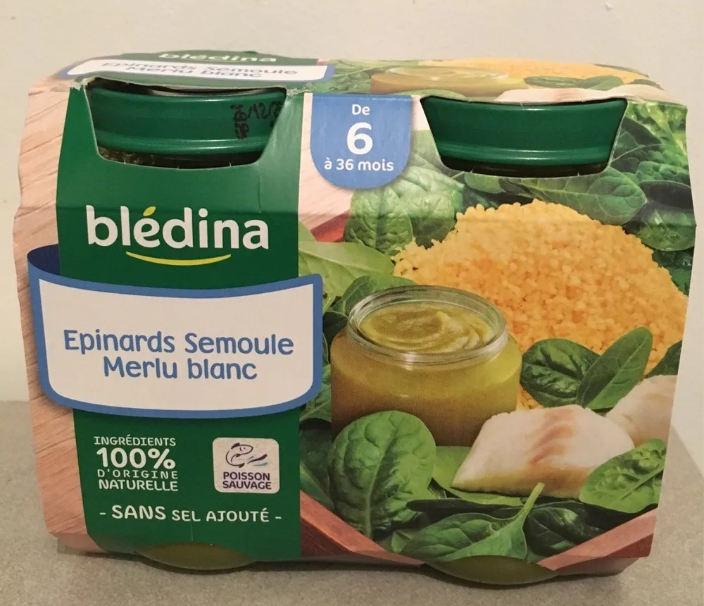 Epinards Semoule Merlu Blanc 2x200g