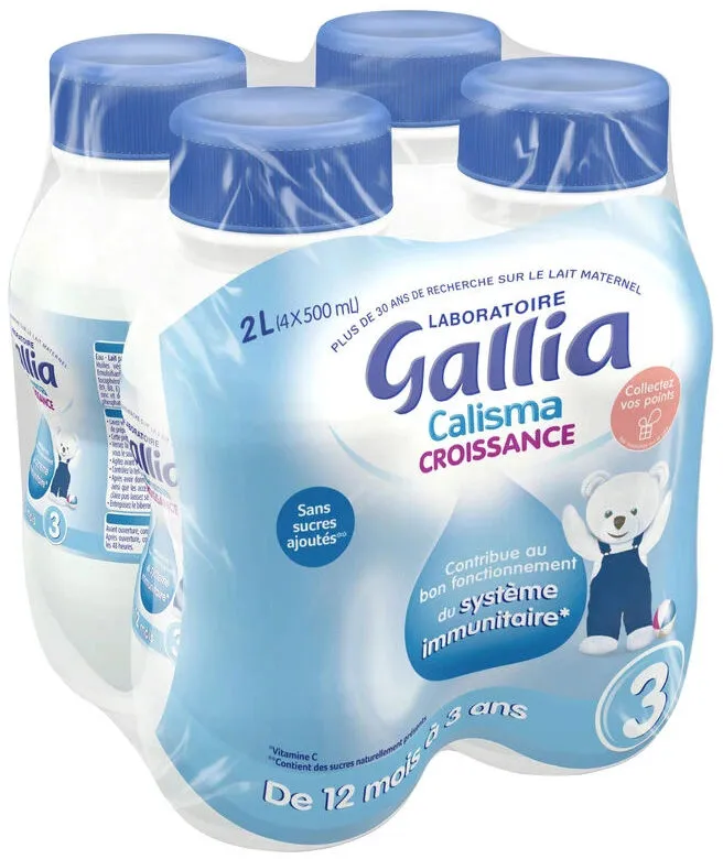 GALLIA CALISMA Croissance 4x500ml Dès 12 Mois