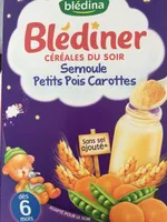 Blediner semoule/petits pois/ carottes